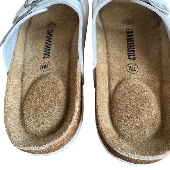 Cushionaire Lane Cork Footbed White Sandals Birkenstock Style Women’s 7 - Picture 2 of 11